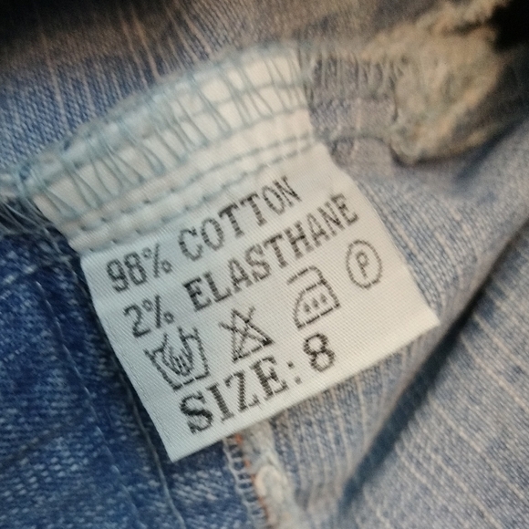 Miss F&2 Vintage Lace Trim Cream Blue Top and Shorts - Picture 10 of 11